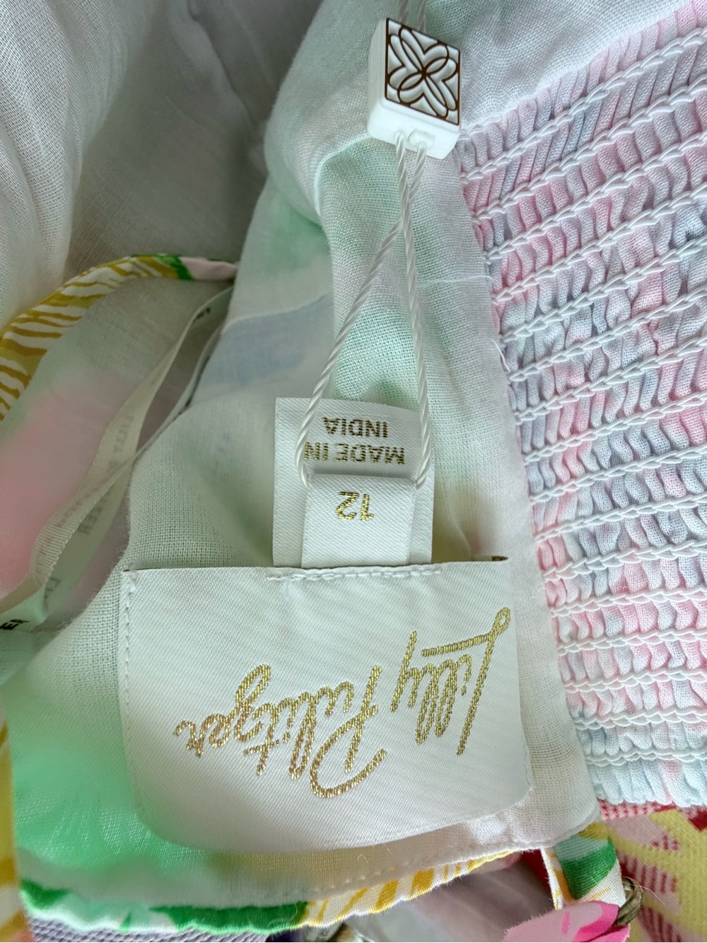 NWT Lilly Pulitzer Haley Midi Dress Bright Delight Patch Size 12 $278 - Picture 9 of 9